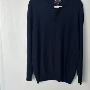 Club Room Black Crewneck Sweater Fine Knit